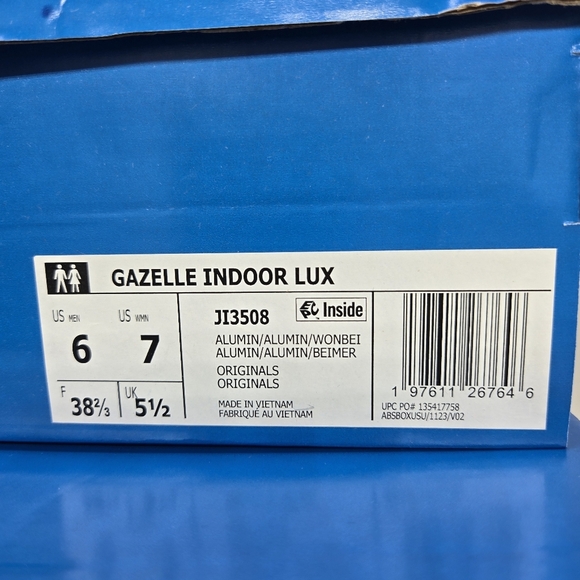 New adidas Gazelle Indoor Luxe Pack Alumina Men\'s Shoes Size 6